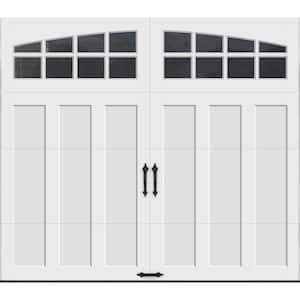 Coachman Collection 8 ft. x 7 ft. 18.4 R-Value Intellicore Insulated White Garage Door with Arch Window