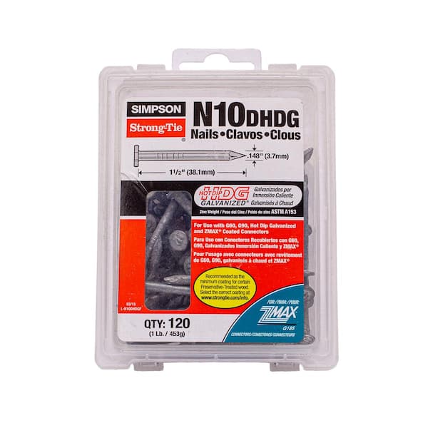Simpson Strong-Tie Strong-Drive 1-1/2 in. x 0.148 in. SCN Smooth-Shank HDG Connector Nail (120-Pack)