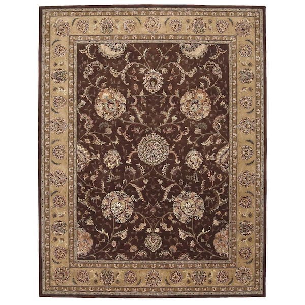 Nourison 2000 Brown 12 ft. x 15 ft. Bordered Traditional Area Rug