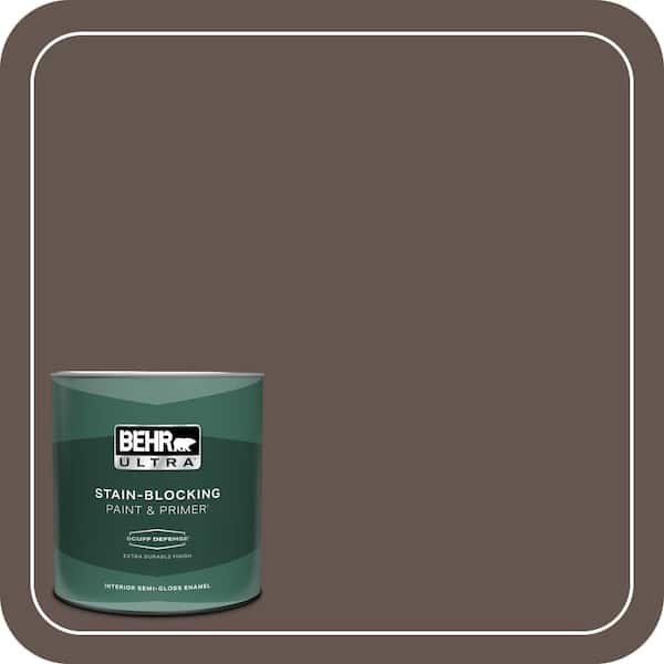 BEHR ULTRA 1 qt. #BNC-33 Harvest Oak Extra Durable Semi-Gloss Enamel Interior Paint & Primer