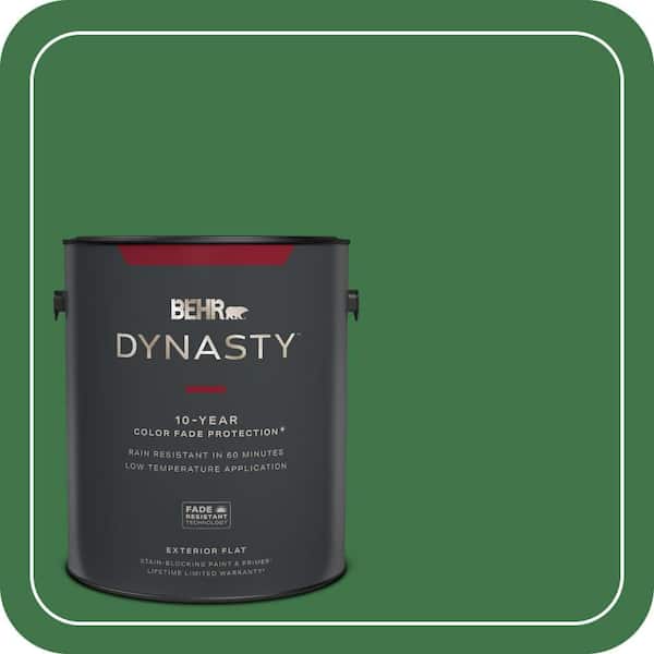 BEHR DYNASTY 1 gal. #P410-7 Grasslands Flat Exterior Stain-Blocking Paint & Primer