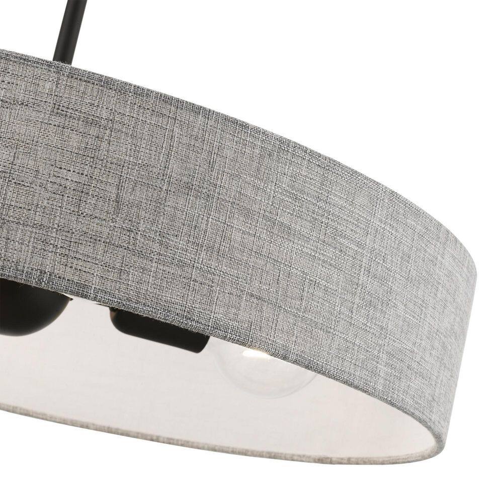 Elmhurst Black Nickel 4-Light Drum Pendant