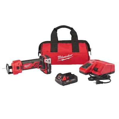M18 18-Volt Lithium-Ion Cordless Rotary Cut Out Tool Kit with Two 1.5 Ah Batteries, Charger and Tool Bag