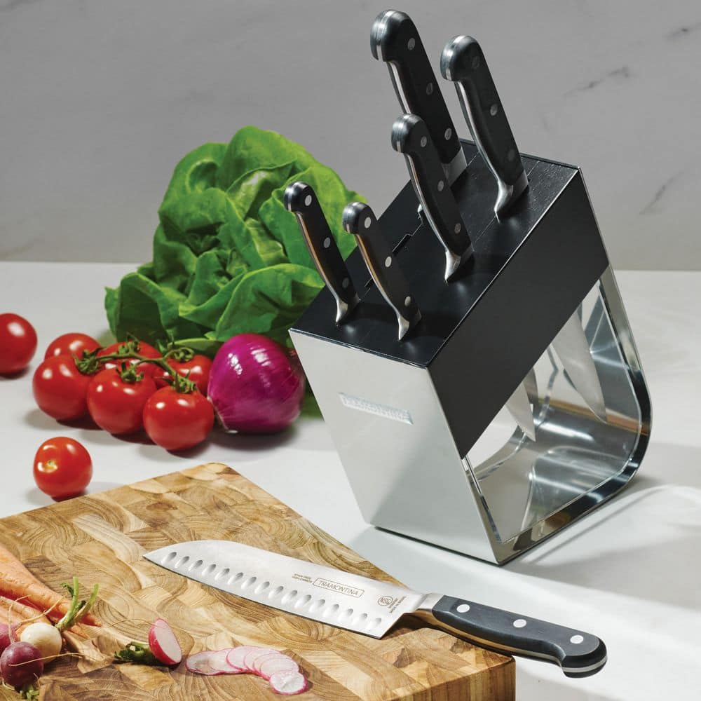 Pro Series Forged 7-Piece Knife Block Set - High-Carbon Steel Blades - Thumbnail 5