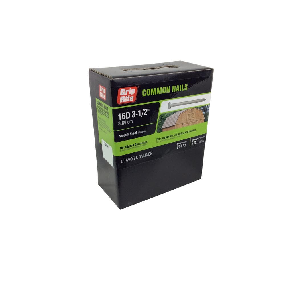 Quick Build 16HGBX5LB Hot Dip Galvanized Box Nails 16d 3-1/2 in - 5 lb Pack  | eBay