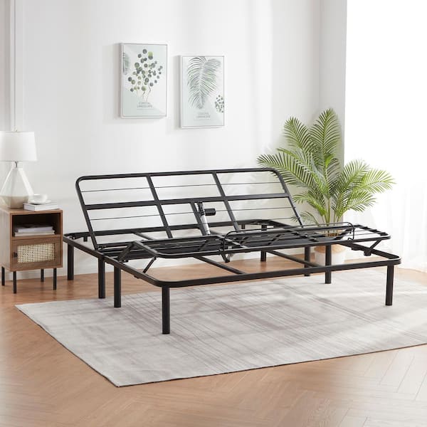 Full Size Black Basic Adjustable Bed Base with Wireless Remote, Head and Foot Incline
