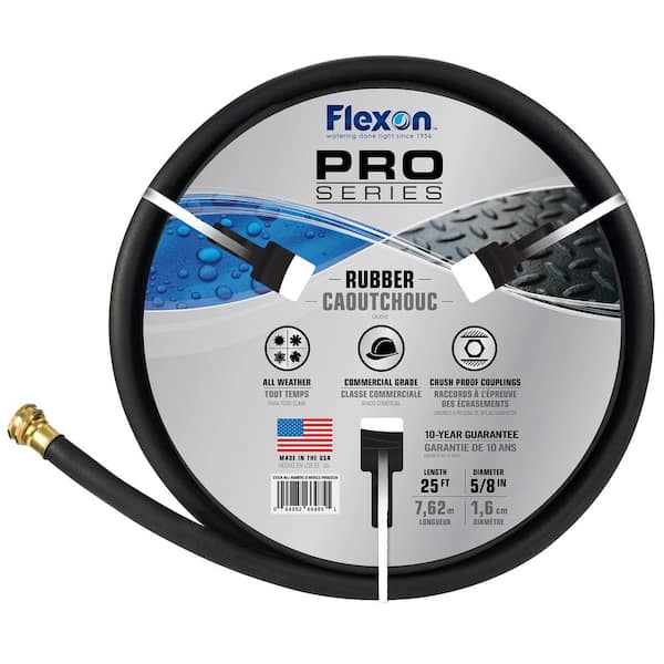 5/8 in. Dia. x 25 ft. Premium Rubber Heavy Duty Water Hose
