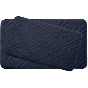 Caicos Indigo Memory Foam 2-Piece Bath Mat Set