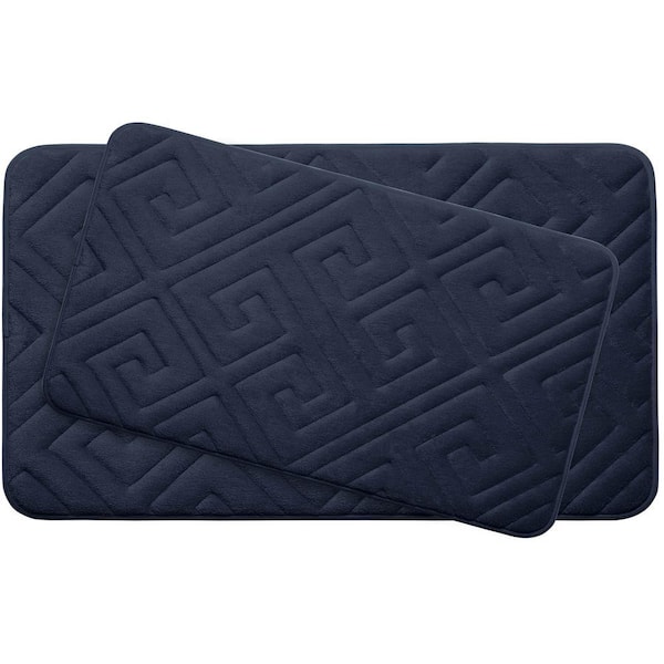 Just Home Just Home 2-Pack Embossed Memory Foam Bath Rug Sets