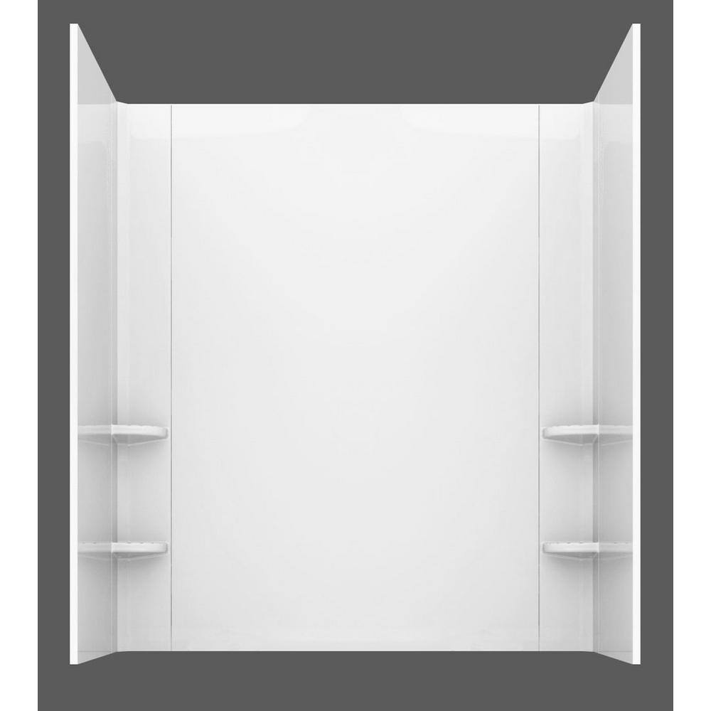 HandiTub 60'' x 30'' White Fiberglass Walk-In Bathtub with Faucet