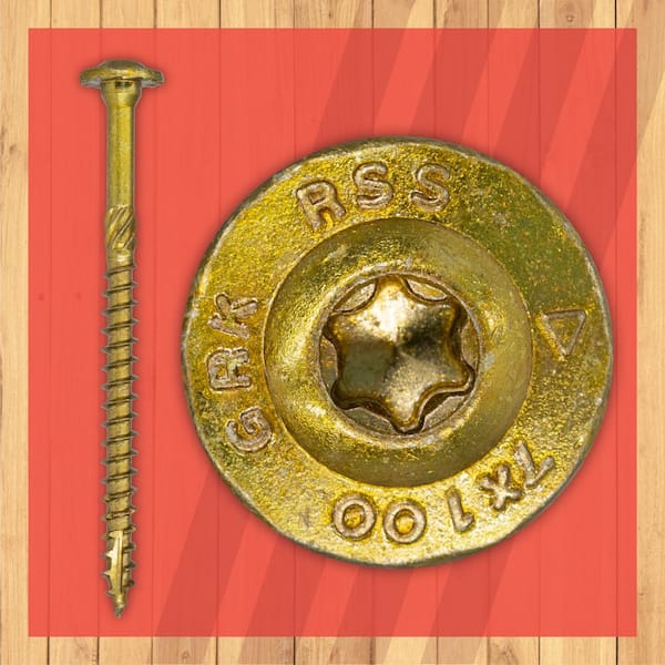 17 X 16" Construction Lag Screw Exterior Coated Torx/Star Drive Heavy Duty Structural Lag Screw Far Superior To Common Lag Screws - Modified Truss