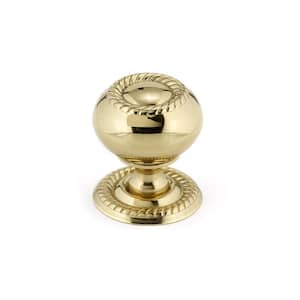 Huntingdon Collection 1-1/4 in. (32 mm) Brass Traditional Cabinet Knob