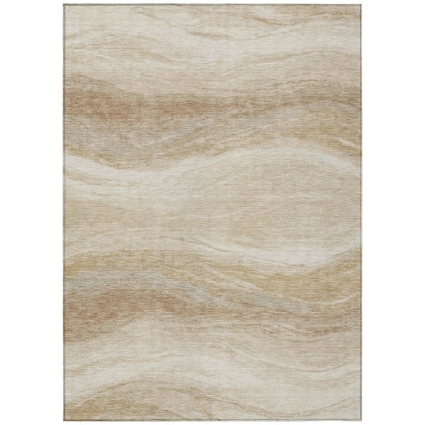 Chantille Machine Washable Indoor/Outdoor Abstract ACN3020 Ivory 5 ft. x 7 ft. 6 in. Area Rug