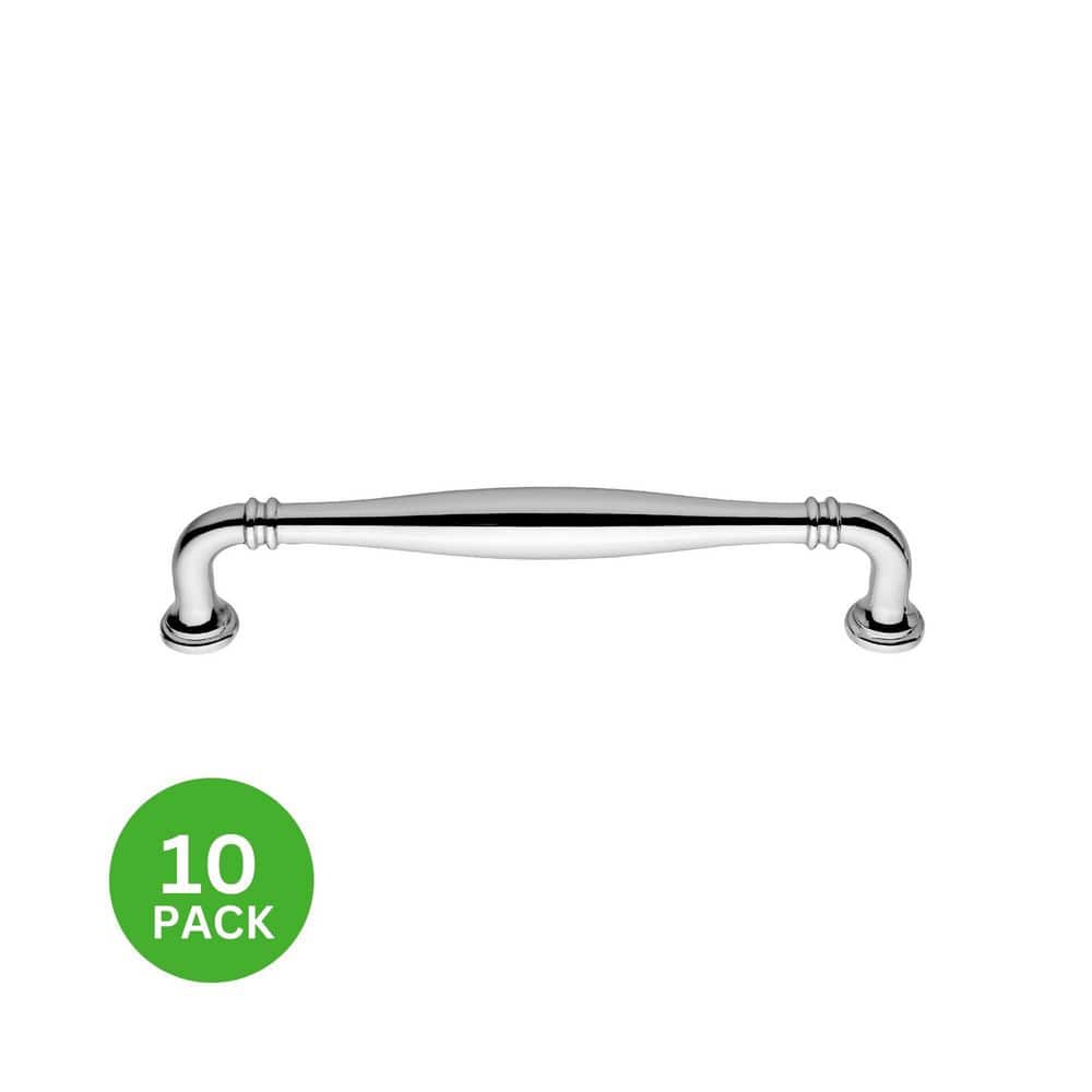 10-Pack Paris 6 in. (152 mm) Center-to-Center Traditional Polished Nickel Bar Drawer Pull price history on PriceWatchPro