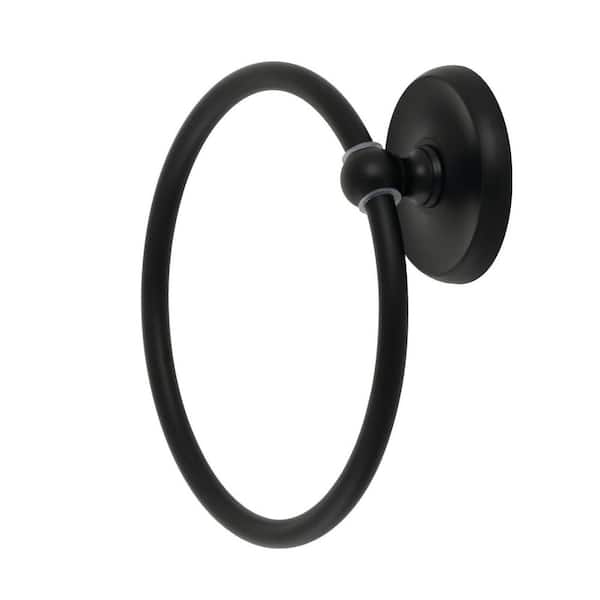 Kingston Brass Classic Wall Mount Towel Ring in Matte Black