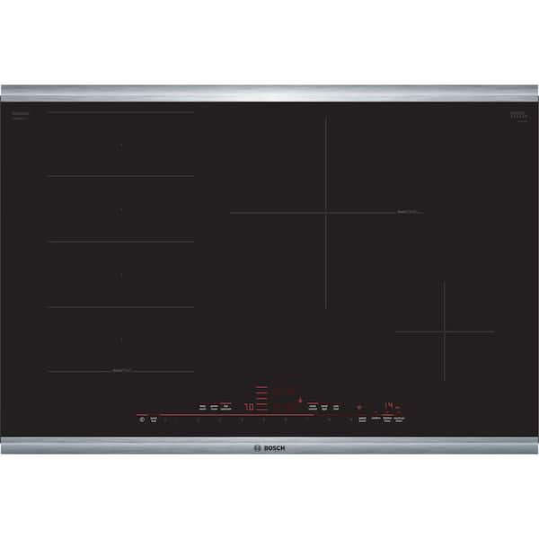 Bosch Benchmark Series 30 in. Induction Cooktop in Black with Stainless Steel Trim with 4 Burner Elements