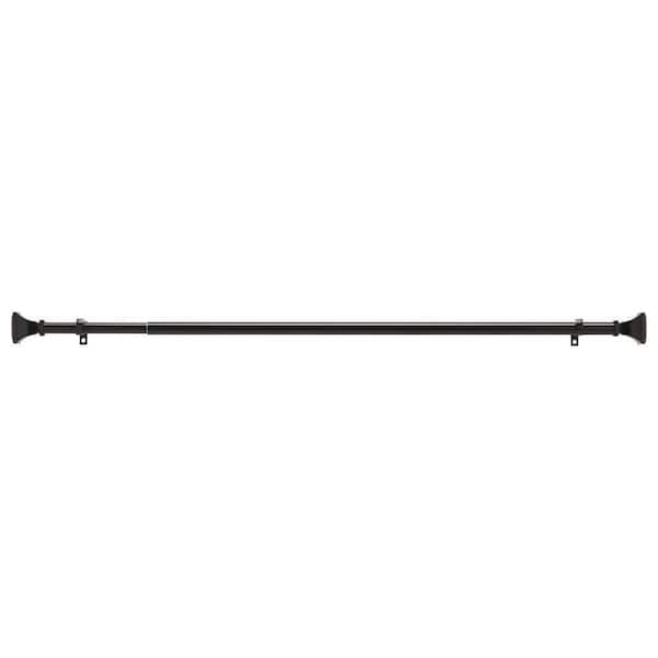 Home Decorators Collection 36 in. - 72 in. Telescoping 1 in. Single Curtain Rod Kit in Oil-Rubbed Bronze with Urn Square Finials - image 5