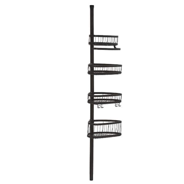 Steel Corner Tension Pole Caddy Matte Black - Room Essentials™