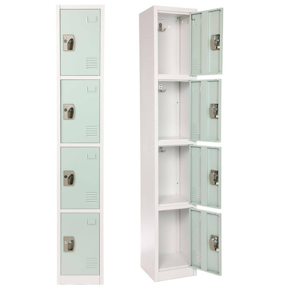 4-Tier 72 in. H Steel Commercial Storage Locker Cabinet with Key Locks in Misty Green price history on PriceWatchPro