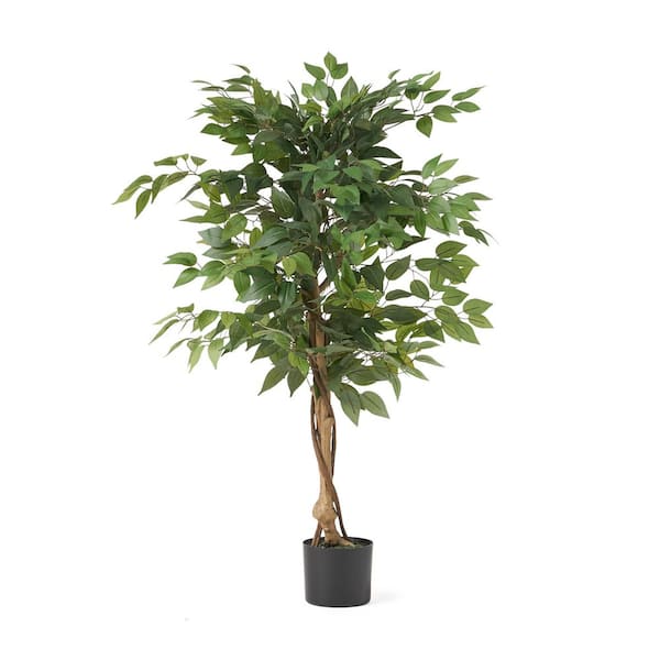 Afoxsos 4 ft. Artificial Ficus Tree in Planter