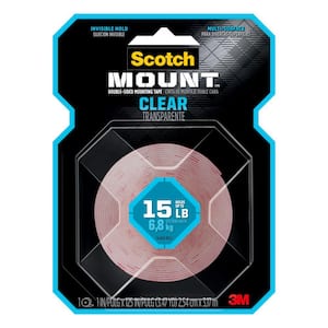 1 in. x 3.47 yds. Clear Indoor Permanent Double-Sided Mounting Tape