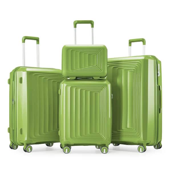 Tatahance 4-Piece Olive Green Hardside Lightweight Luggage Set