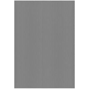 Lifesaver Non-Slip Rubberback Indoor/Outdoor Long Hallway Runner Rug 6 ft. 6 in. x 5 ft. Gray Polyester Garage Flooring