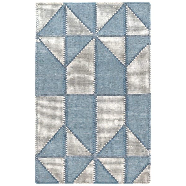 Ojai Hand Loom Knotted Cotton Blue 8 ft. x 10 ft. Indoor Area Rug