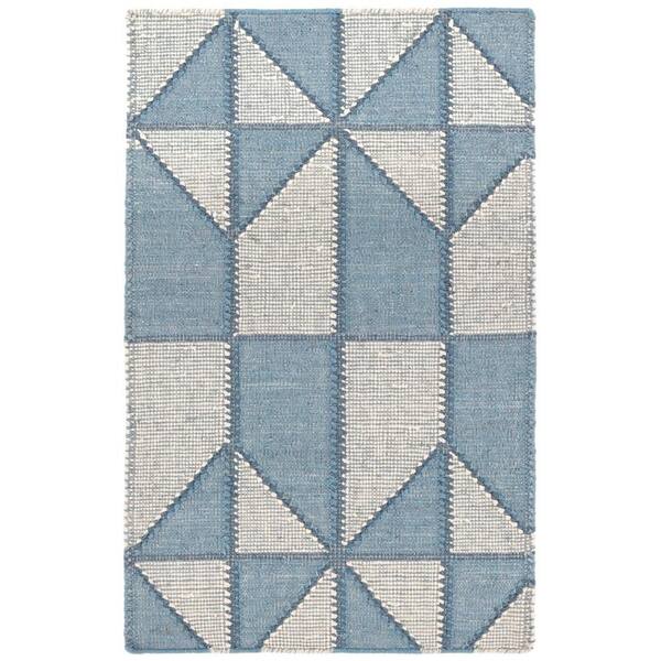 Ojai Hand Loom Knotted Cotton Blue 9 ft. x 12 ft. Indoor Area Rug