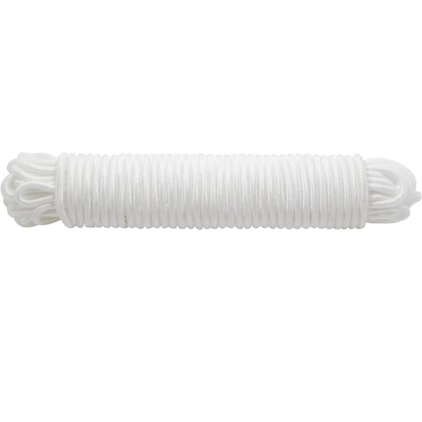 Flag pole Halyards 1/4 inch x 60 feet double braid polyester rope White/black 
