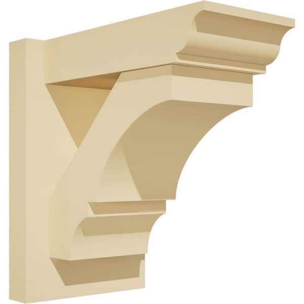 Ekena Millwork Balboa 7 in. W x 12 in. H x 12 in. D Signature Urethane Polyurethane Outlooker with Traditional Ends
