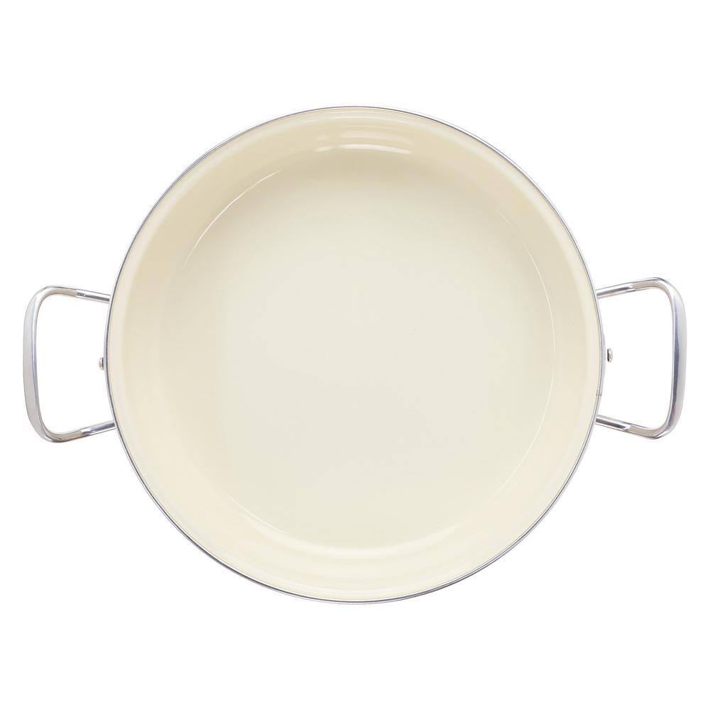 Vita 5 qt Red Enamel-on-Steel Nonstick Covered Casserole