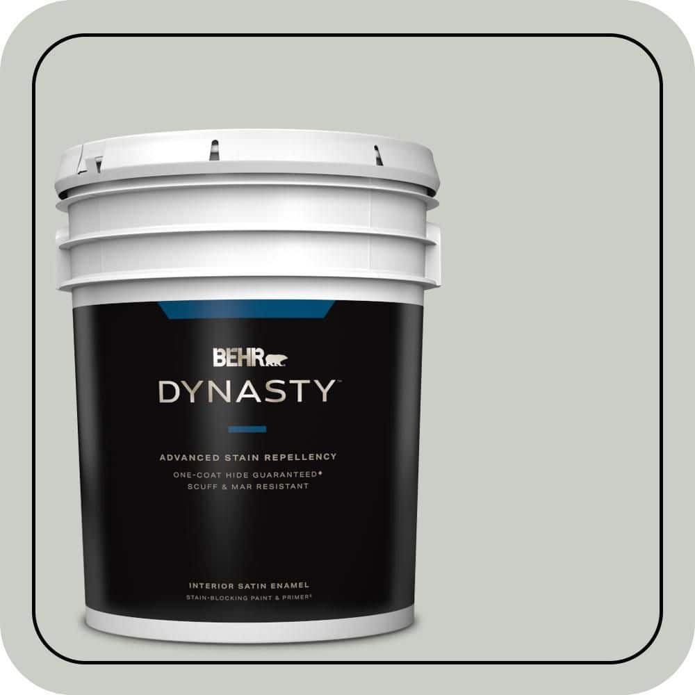 5 gal. #PWL-89 Silver Setting Satin Enamel Interior Stain-Blocking Paint & Primer price history on PriceWatchPro