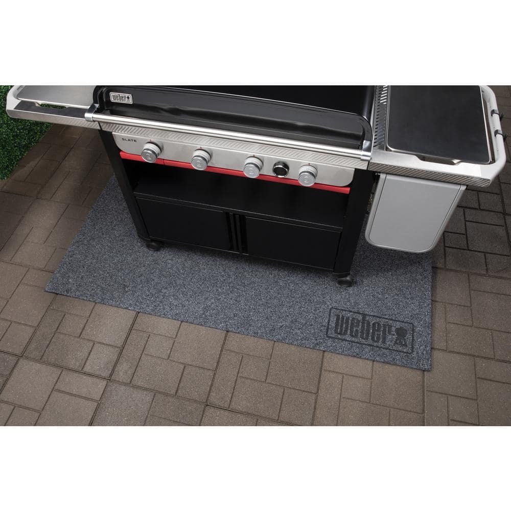 Gray XL Floor Protection Mat for Grills
