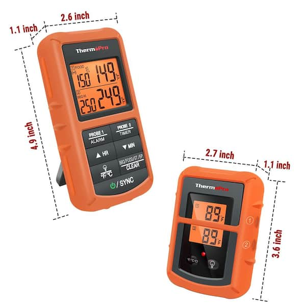 Wireless Digital BBQ Meat Thermometer, Dual Probes ,Long Range – Zeust