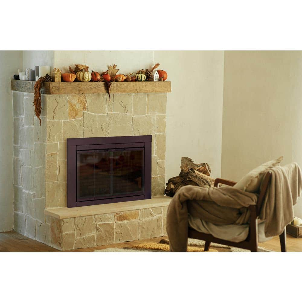 Ascot Small Oil Rubbed Bronze Glass Fireplace Doors price history on PriceWatchPro