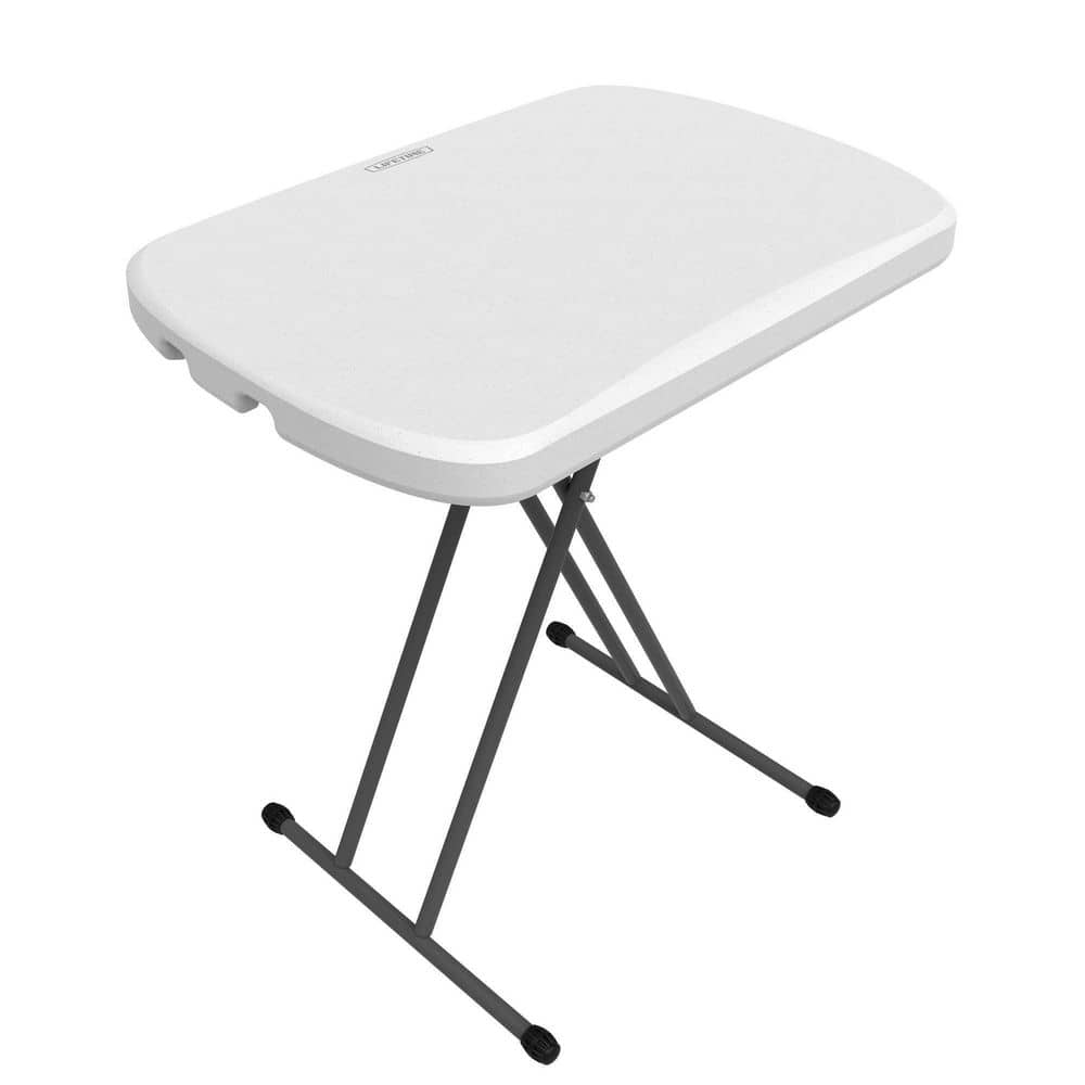 Lifetime 26 in. White Plastic Adjustable Height Folding Utility