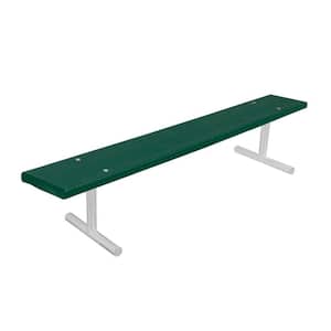 6 ft. Green Commercial Park Recycled Plastic Portable Bench without Back