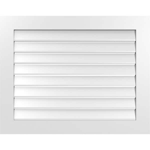 Ekena Millwork 38" x 30" Vertical Surface Mount PVC Gable Vent: Functional with Standard Frame