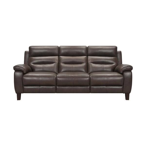 Armen Living Hayward 82 In Espresso, Dylan Power Leather Sofa Bed