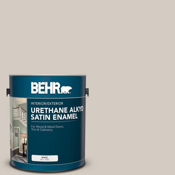 BEHR 1 gal. N3202 Toasty Gray Urethane Alkyd Satin Enamel Interior