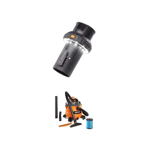 14 Gal. 6.0 Peak HP NXT Shop Vacuum with Filter, Hose & 2-1/2 in. LED Lighted Passthrough Cuff Attachment HD1400