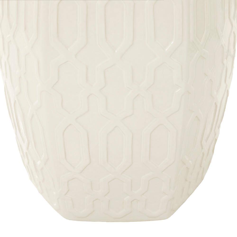Elegant Round Wood Side Table in Cream Finish