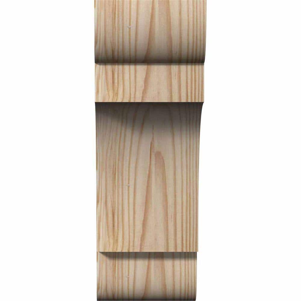 Douglas Fir Smooth Finish Rustic Corbel, 10" Height