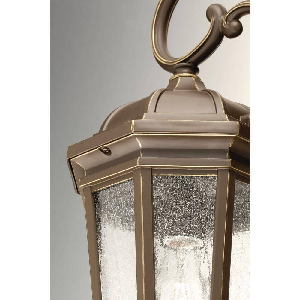Antique Bronze 33" Outdoor Wall Lantern with Clear Glass
