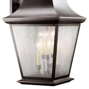 Mount Vernon 32.5 in. 6-Light Olde Bronze Outdoor Hardwired Wall Lantern Sconce with No Bulbs Included (1-Pack)