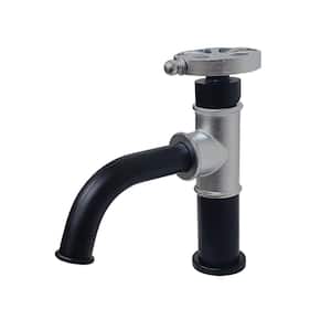 Belknap Single-Handle Single Hole Bathroom Faucet with Push Pop-Up in Matte Black/Polished Chrome