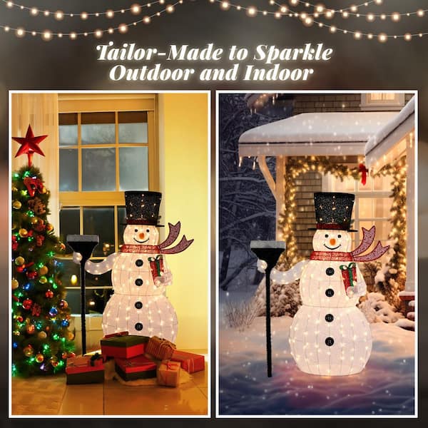 Karl home 59 in. White LED Snowman Christmas Yard Decor