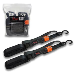 HD750 14 Sq. Ft. x 1.5 in. Spring-Loaded Heavy-Duty Tie Down Straps 2-Pack