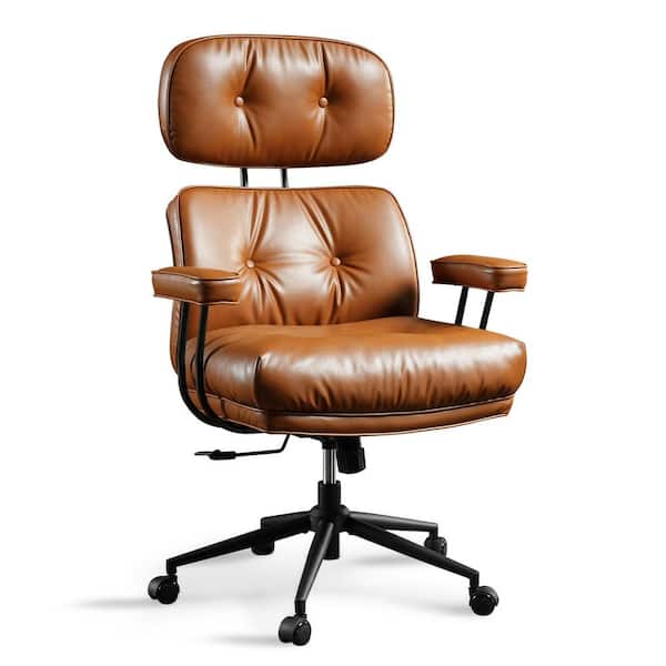 Allwex Kro PU Fabric Swivel Ergonomic Office Task Chair in Light